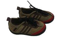 Béžovo-hnědé semišové boty Adidas vel. 22