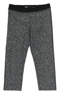 Šedé melírované capri sportovní legíny H&M