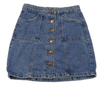 Modrá riflová propínací sukně Denim Co. 