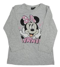 Šedé melírované triko s Minnií Disney