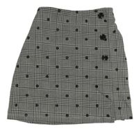 Černo-bílá kostkovaná sukně s puntíky Primark