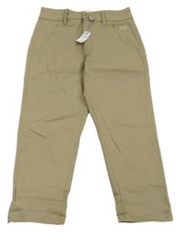 Nové - Béžové plátěné chino kalhoty s výšivkou Paul Costelloe
