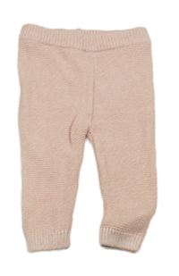 Světlerůžové pletené kamaše F&F