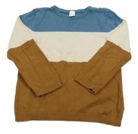 Béžovo-smetanovo-modrý svetr LC Waikiki