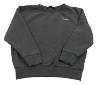 Tmavošedá oversize mikina s nápisem Next