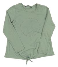 Zelenošedé triko s nápisem George 