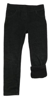 Tmavošedé zateplené legíny Lupilu