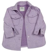 Fialová flaušová košilová bunda George 