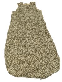 Béžovo-šedý vzorovaný bavlněný zateplený spací pytel Tu