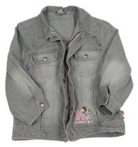 Šedá riflová bunda s Minnií Disney