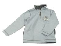 Světlemodrá fleecová mikina s medvídkem a rolákem C&A