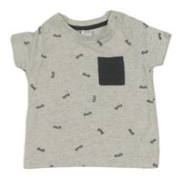 Šedé tričko s brýlemi LC Waikiki 