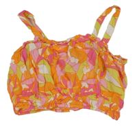 Barevný vzorovaný crop halenkový top Primark