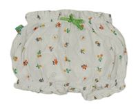 Bílé plátěné kraťasy s ovocem