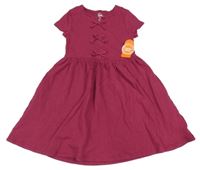 Nové - Malinové vzorované šaty 