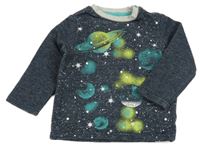 Tmavomodrá mikina s vesmírem Esprit