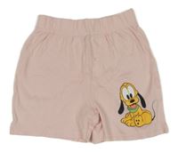 Světlerůžové kraťasy s Plutem Disney 