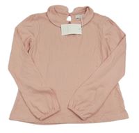 Nové - pudrové triko s límečkem LEIGH TUCKER