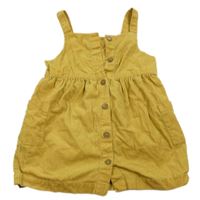 Okrové cargo manšestrové propínací šaty Mothercare