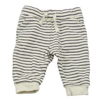 Bílo-černé pruhované teplé tepláky M&S