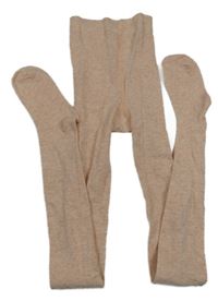 Pudrové melírované punčocháče se třpytkami YIGGA