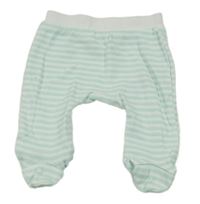 Pistáciovo-bílé pruhované turecké polodupky so cute