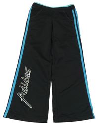 Černo-azurové thermo tepláky Adidas