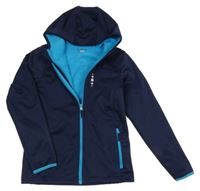 Tmavomodrá softshellová bunda s kapucí crane