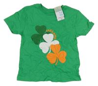 Nové - zelené tričko s trojlístky PRIMARK