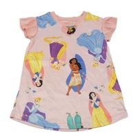 Světlerůžovo-růžová noční košile s Disney princeznami a volánky Disney