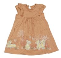 Skořicové melírované šaty se Simbou a volánky George