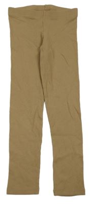 Hnědé žebrované legíny F&F