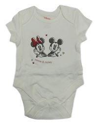 Bílé body s Minnie a Mickey PRIMARK