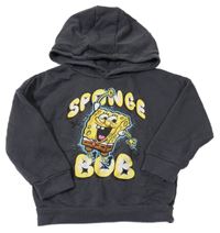 Tmavošedá mikina se SpongeBobem a kapucí PRIMARK