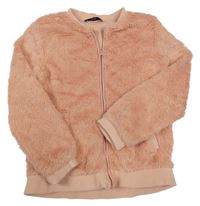 Růžový kožešinový podšitý bomber C&A