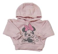 Světlerůžová oversize mikina s Minnie a kapucí PRIMARK