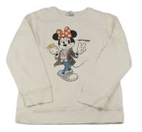 Krémová mikina s Minnie Disney