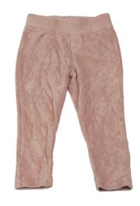 Starorůžové žebrované sametové tregíny zn. Nutmeg