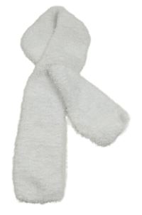 Bílá třpytivá chlupatá šála