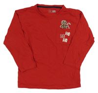 Červené triko s perníčkem a kapsou