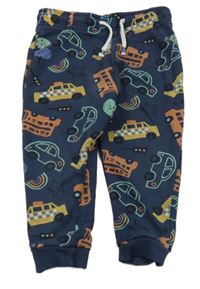 Tmavomodré tepláky s auty F&F