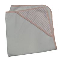 Bílá osuška s pruhovanou kapucí