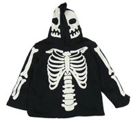 Černá mikina s kostrou a kapucí H&M