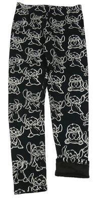 Černé zateplené legíny se Stitchem a Angel George