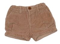 Starorůžové manšestrové chino kraťasy Zara