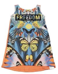 Modro-barevné šaty s motýly Y.F.K.