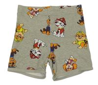 Zelenošedé melírované bavlněné kraťasy s Paw Patrol H&M
