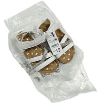 Nové - Bílo-stříbrné koženkové sandály Dunnes vel. 23