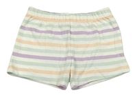 Smetanovo-bílé pruhované bavlněné kraťasy Manguun
