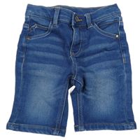 Modré teplákové riflové kraťasy